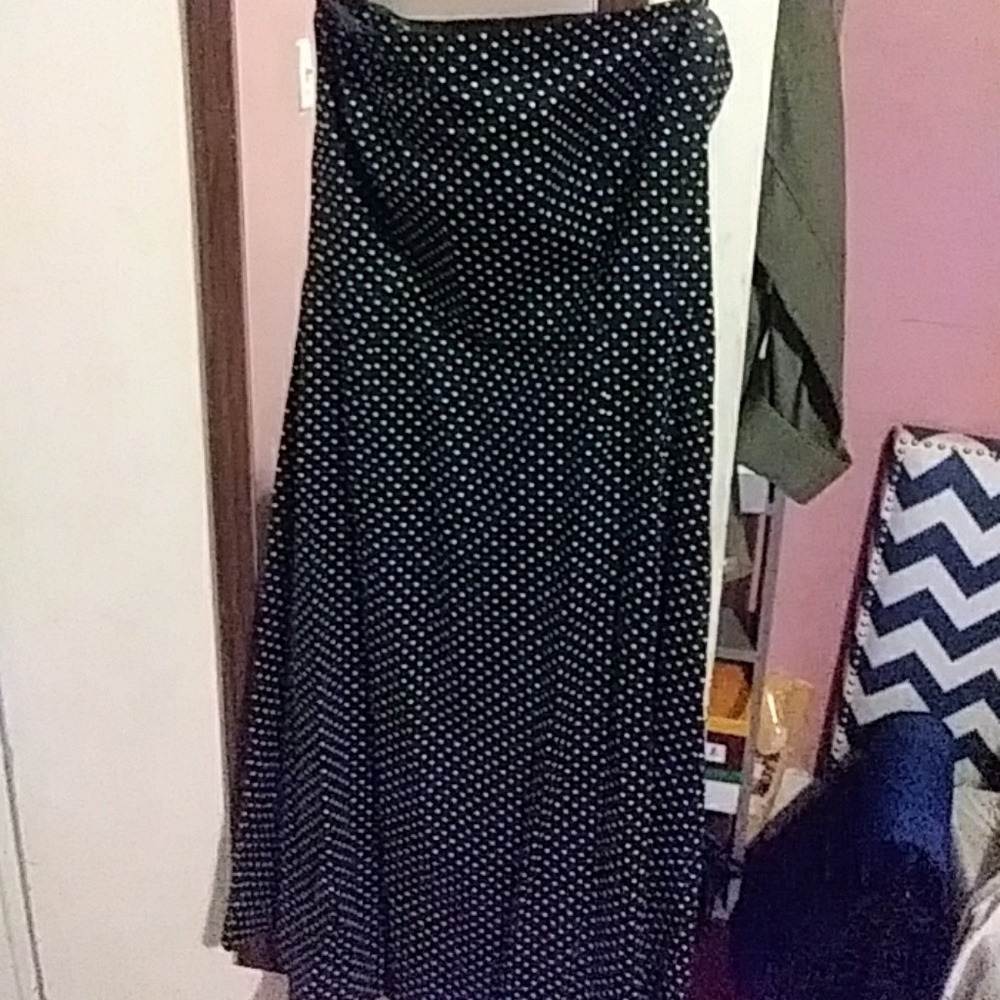 Black and white polka dot dress